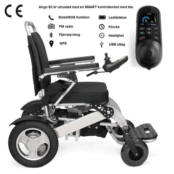 Airgo S2 Basic, sammenleggbar elektrisk rullestol - Bilde 7